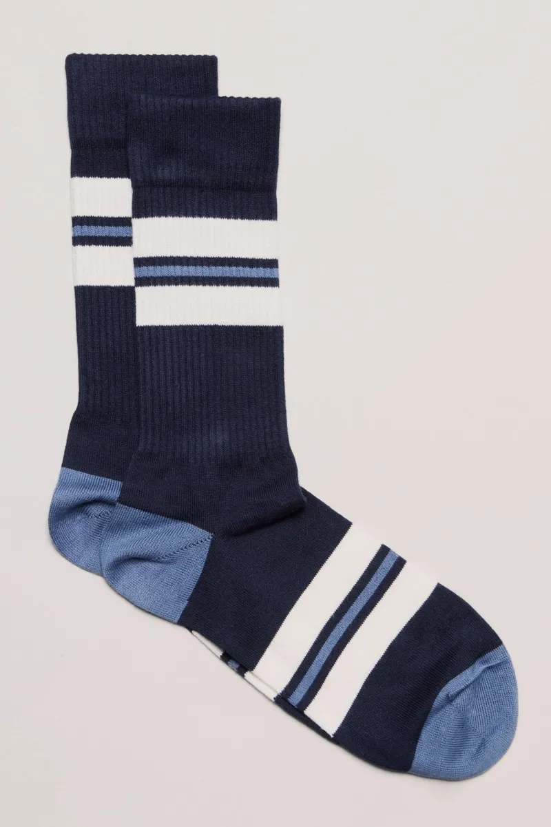 Online Chaussettes rayées en coton egyptien Homme Chaussettes