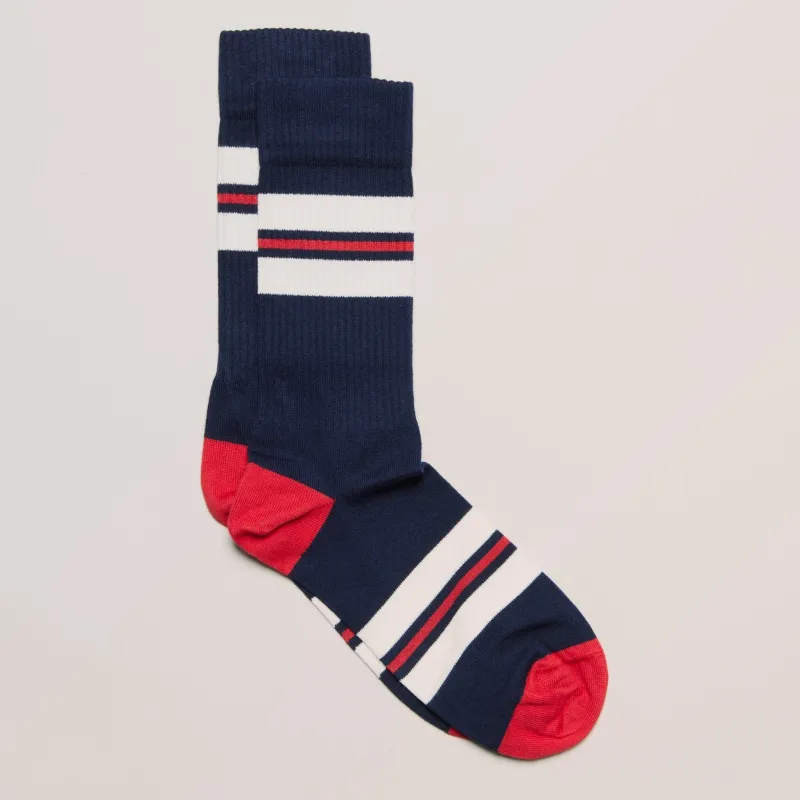 Flash Sale Chaussettes rayées en coton égyptien Homme Chaussettes