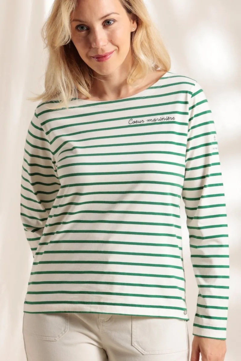 Online Marinière brodée en coton bio Femme Tshirts | Marinières