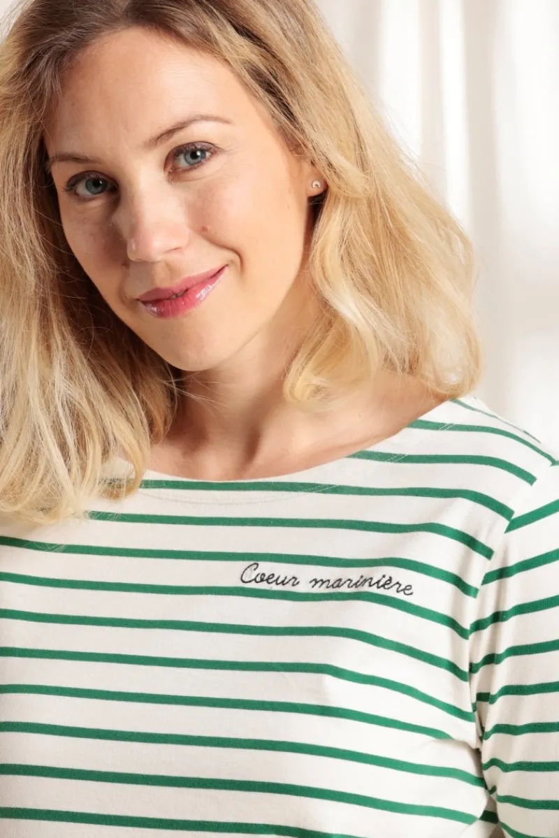 Online Marinière brodée en coton bio Femme Tshirts | Marinières