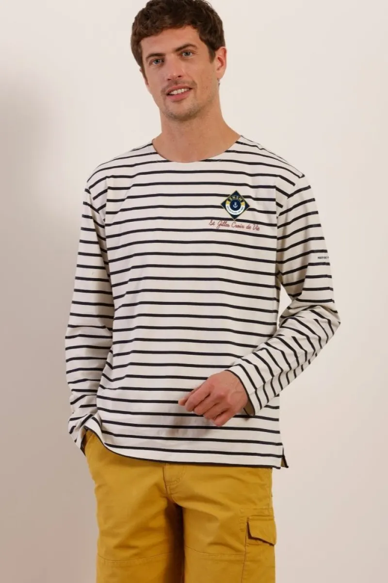 Best Sale Marinière en coton SNSM Homme Marinières, Tshirts