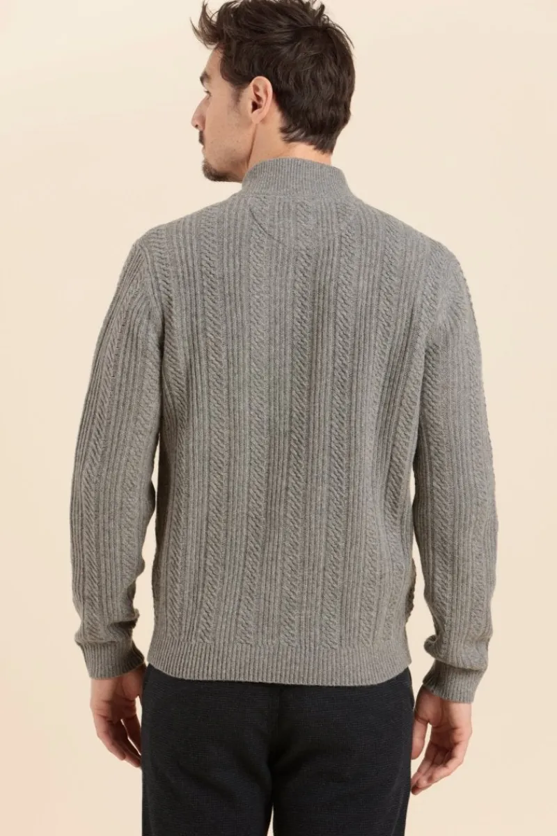 New pull camionneur zippé torsadé TWIST Homme Pulls, Cardigans