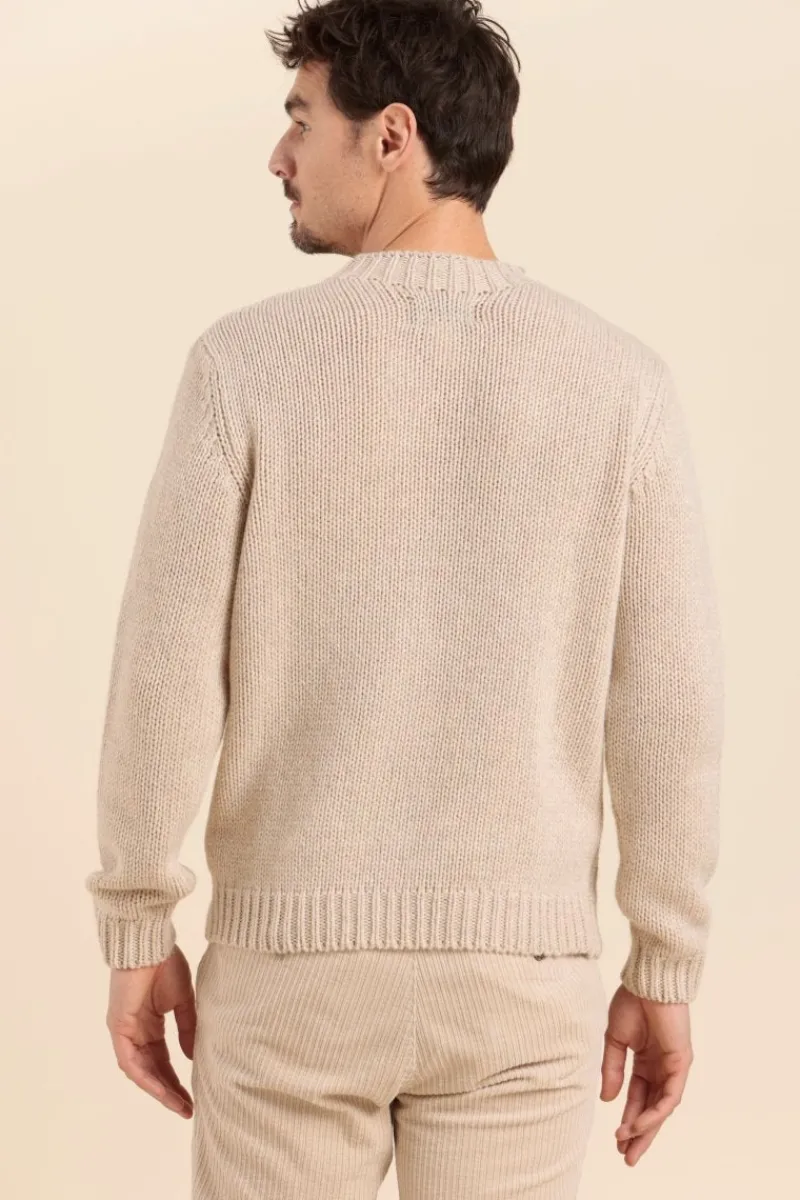 Shop pull torsadé col rond TORPILLE Homme Pulls, Cardigans